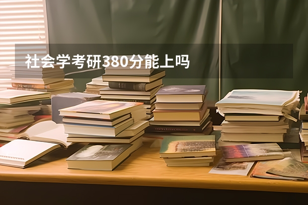 社会学考研380分能上吗