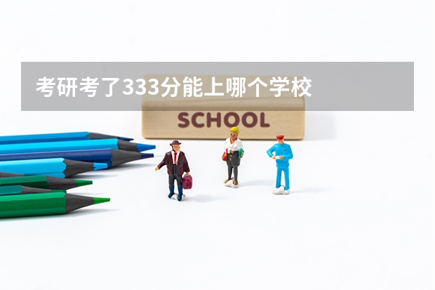 考研考了333分能上哪个学校